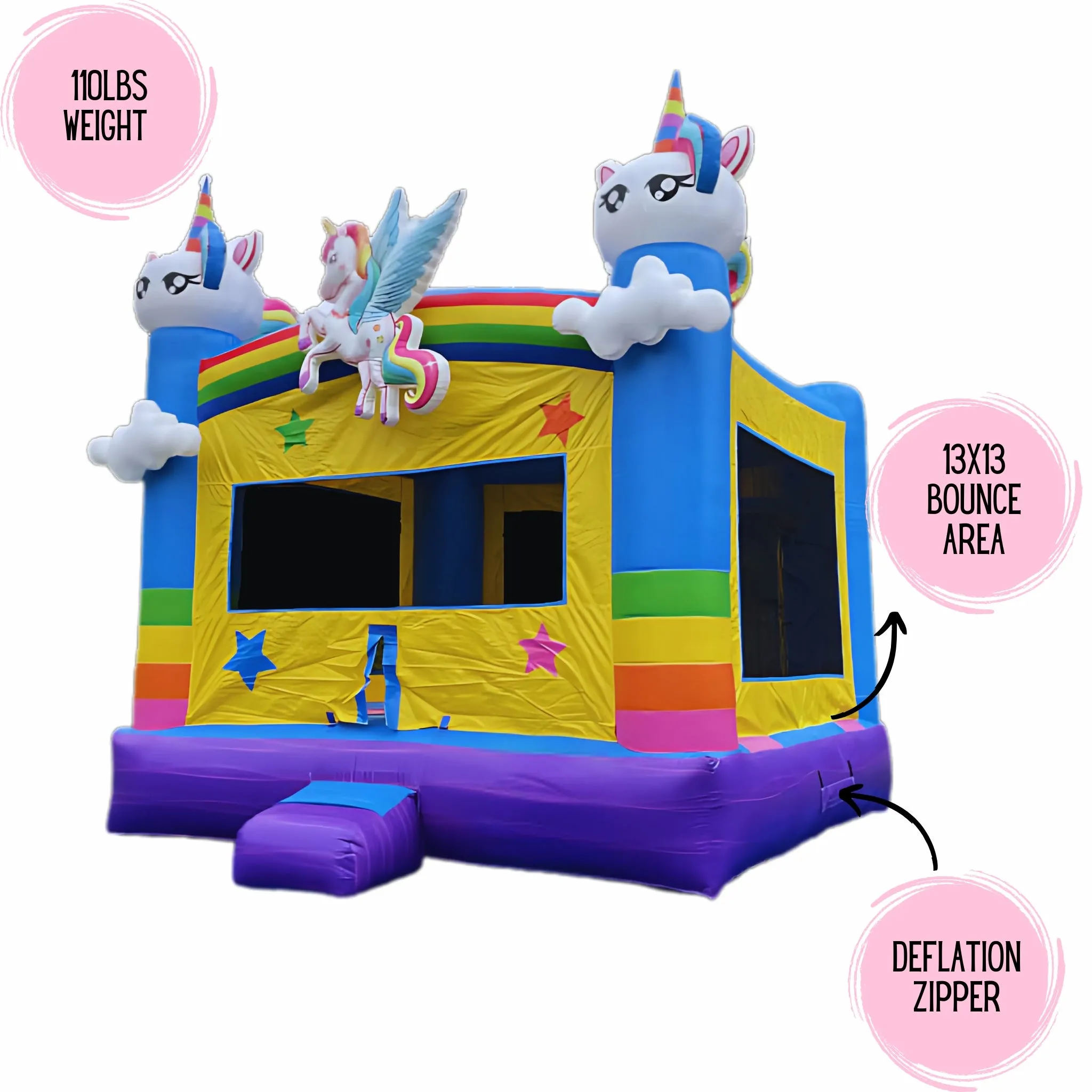 Lightweight Unicorn Bounce House