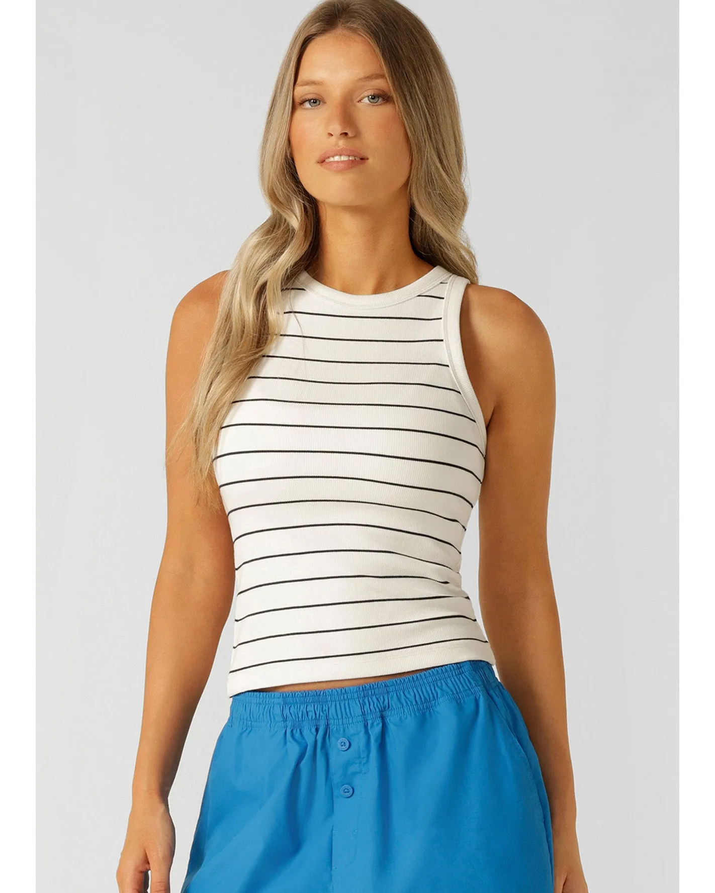 Lorna Jane LJ Basics Rib Tank - Stripe