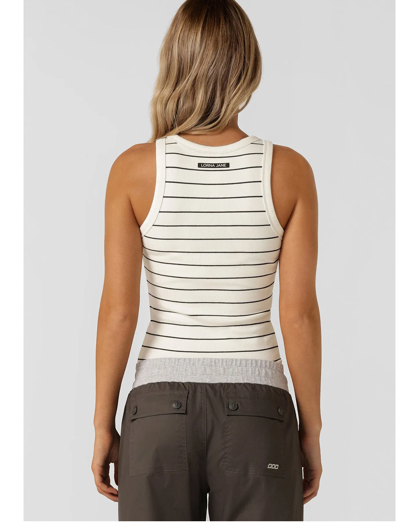 Lorna Jane LJ Basics Rib Tank - Stripe