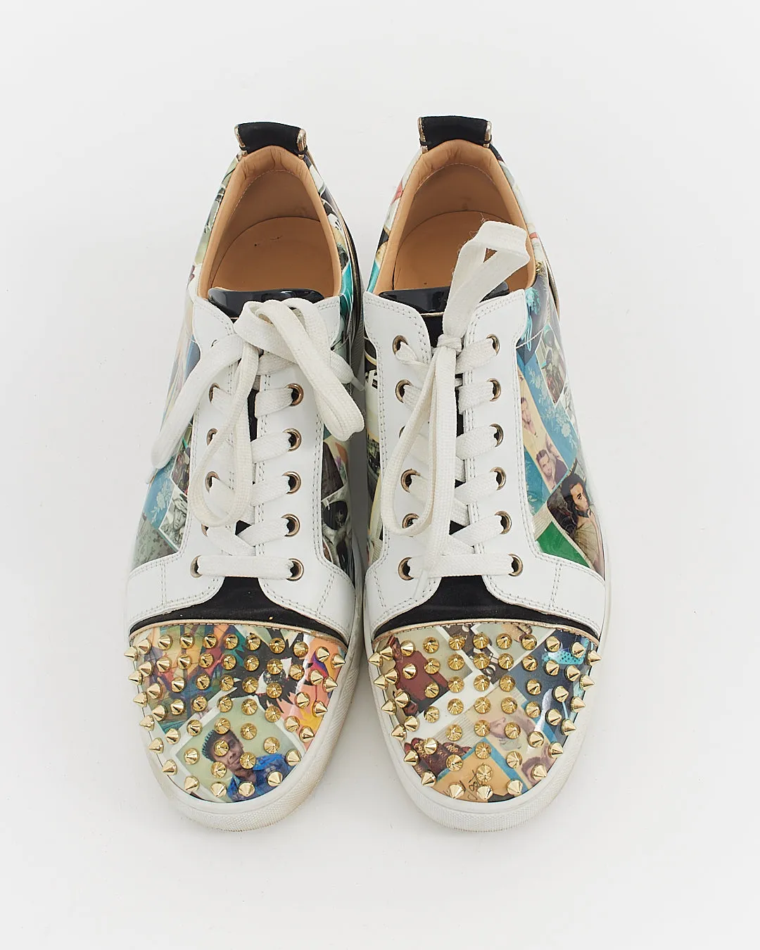 Louboutin Men's Louis Junior Spikes Orlato Flat Low Top Sneaker - 44.5