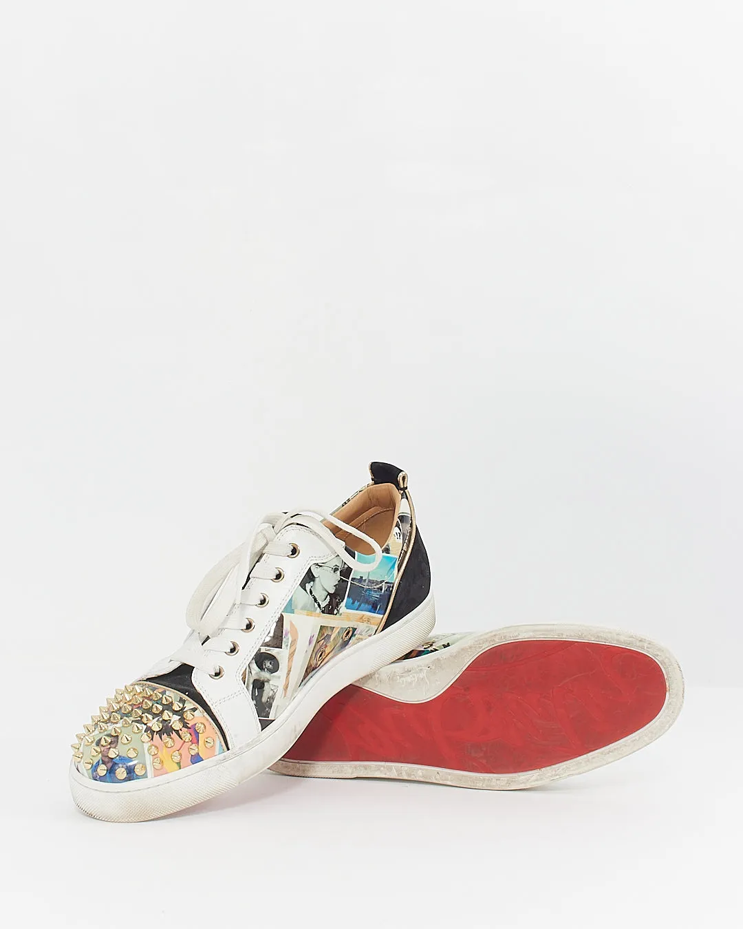 Louboutin Men's Louis Junior Spikes Orlato Flat Low Top Sneaker - 44.5