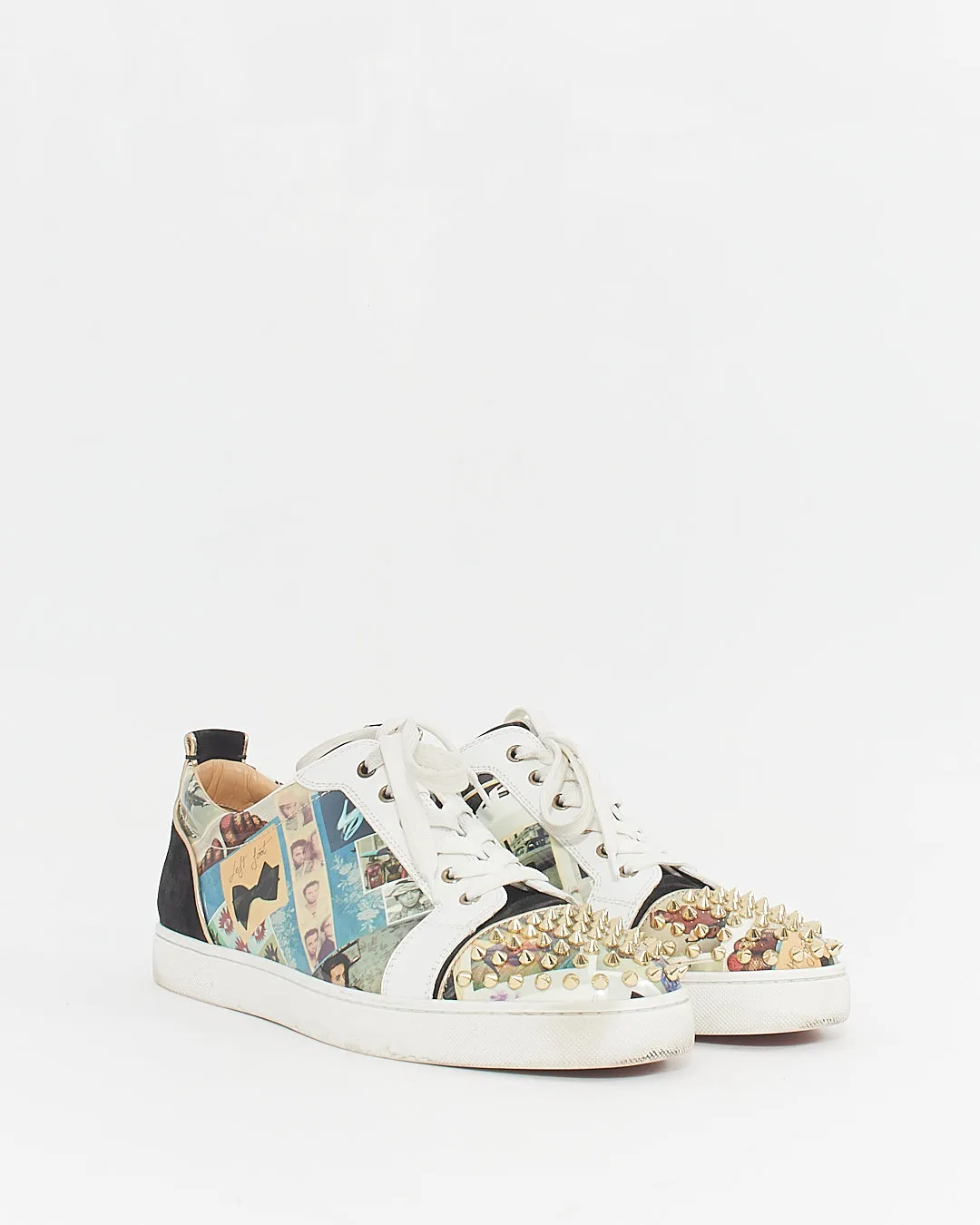Louboutin Men's Louis Junior Spikes Orlato Flat Low Top Sneaker - 44.5