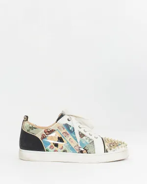 Louboutin Men's Louis Junior Spikes Orlato Flat Low Top Sneaker - 44.5