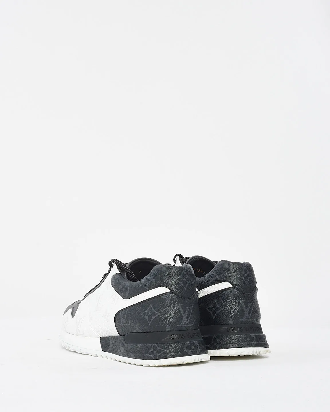 Louis Vuitton Men's Black & White Monogram Runaway Sneakers - 7