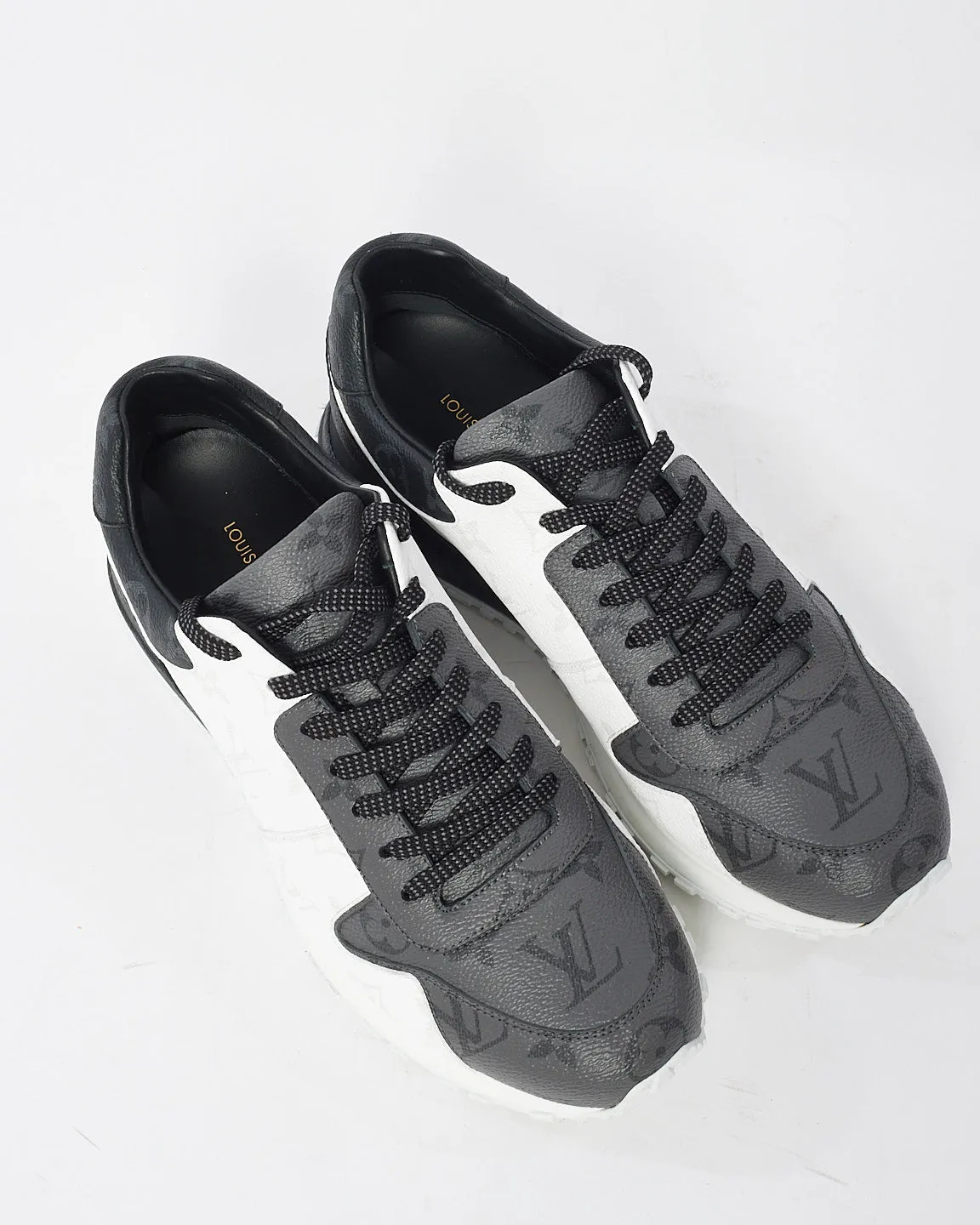 Louis Vuitton Men's Black & White Monogram Runaway Sneakers - 7
