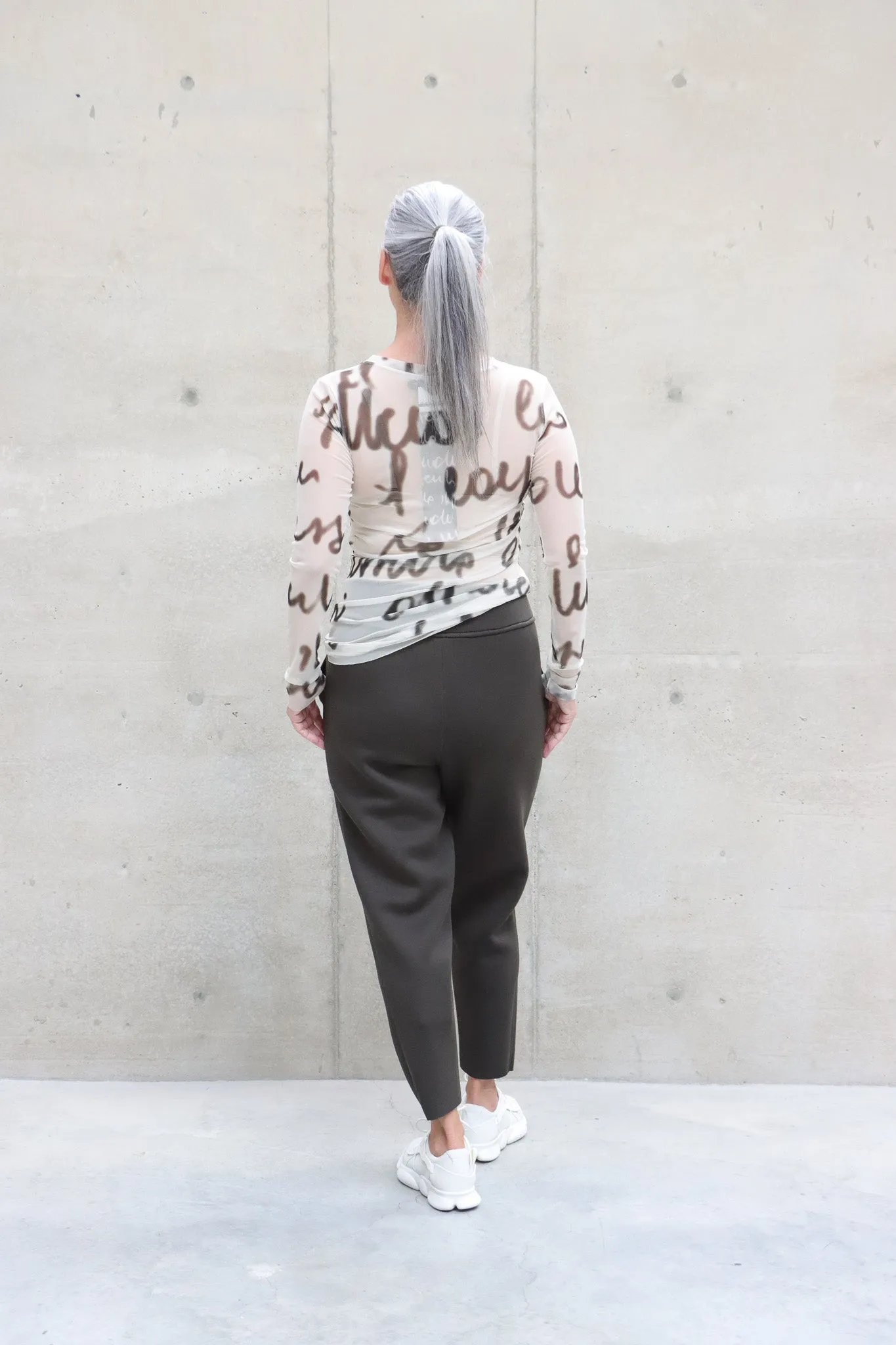 maria calderara Mesh Calligraphy Top (2 Colors)