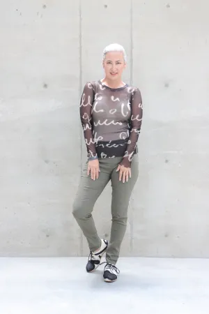 maria calderara Mesh Calligraphy Top (2 Colors)