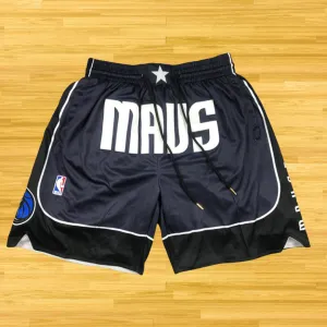 Mavericks - Retro Shorts - Black Mavs
