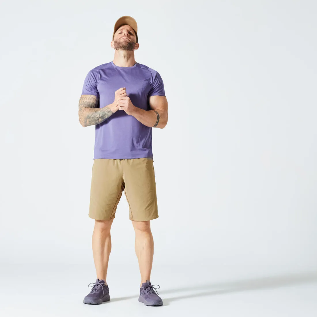 Men's Fitness Breathable Regular-Fit Crew Neck T-Shirt
