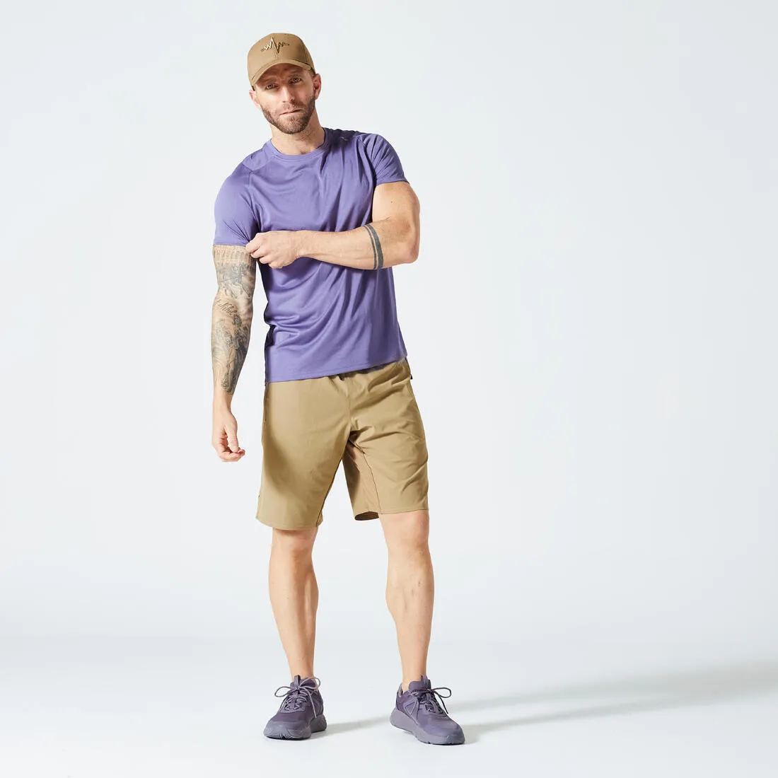 Men's Fitness Breathable Regular-Fit Crew Neck T-Shirt