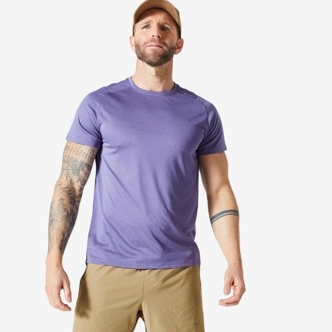Men's Fitness Breathable Regular-Fit Crew Neck T-Shirt