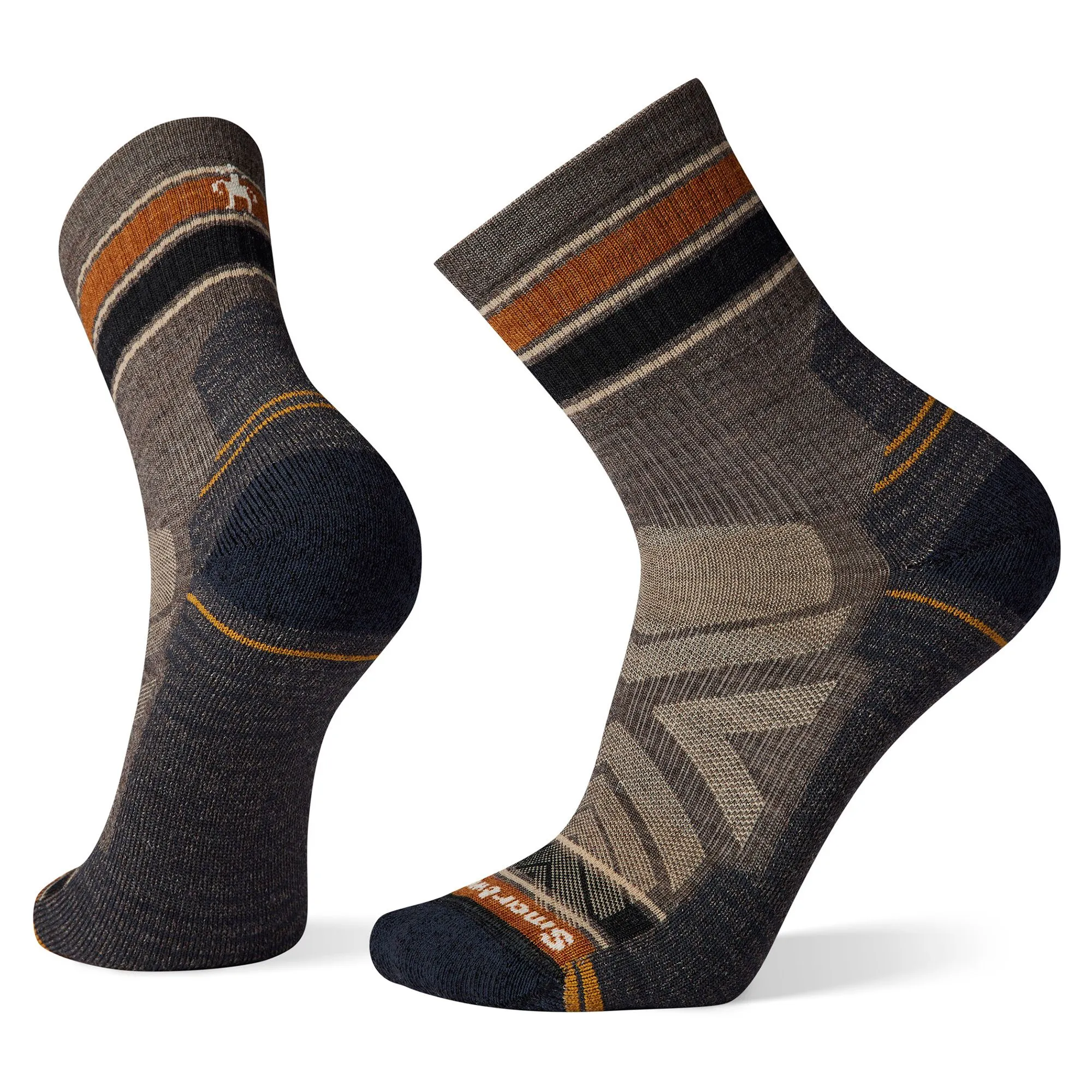 Men's Hike Light Cushion Striped Mid Crew Socks