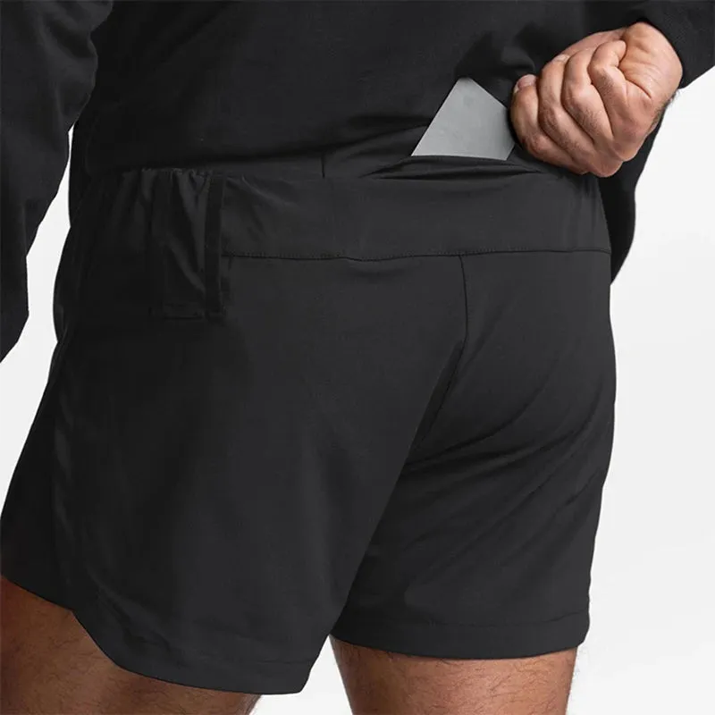 Men's Quick Dry Double Layer Sports Shorts