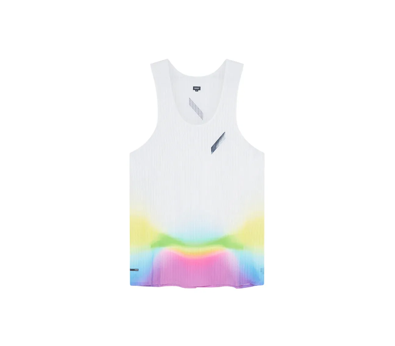 Men's Race Vest | White/Summer Rainbow