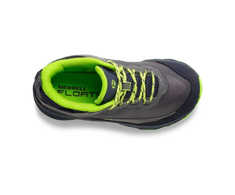 Merrell Navy/Grey/Lime Moab Speed Mid Youth Waterproof Shoe