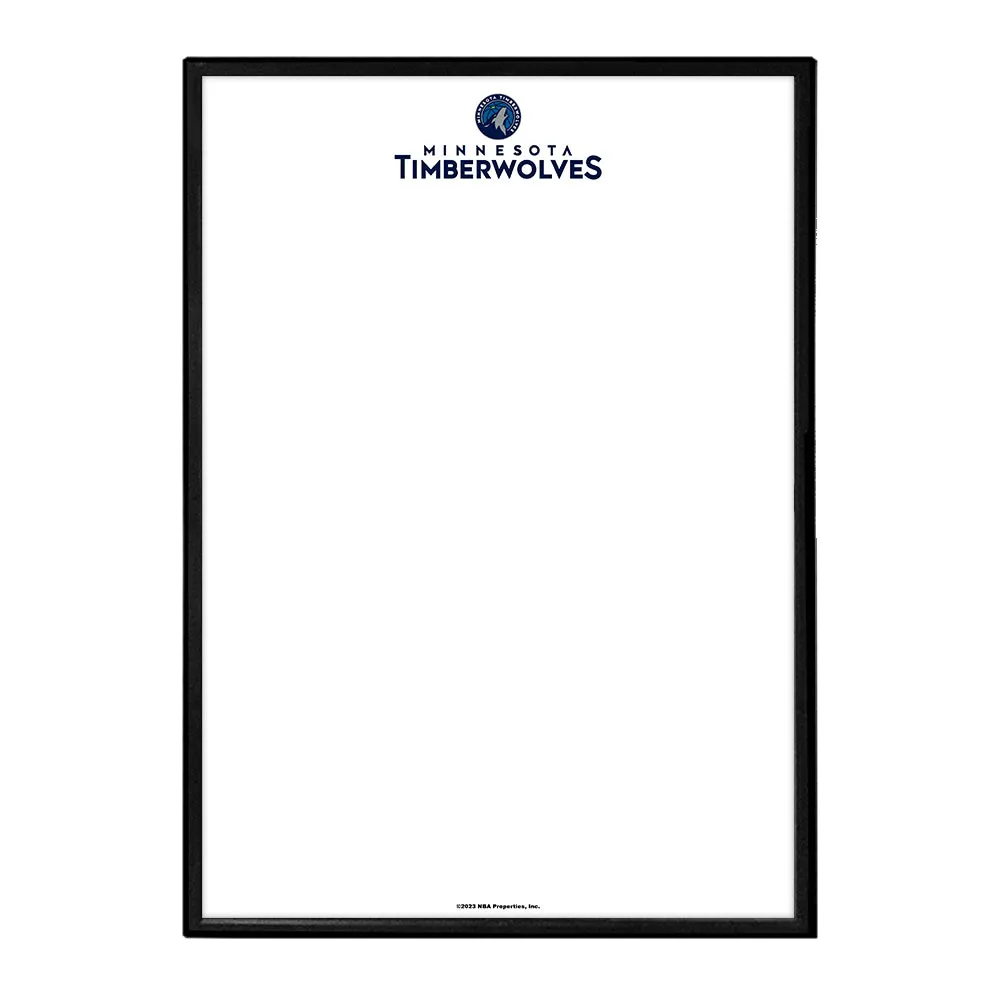Minnesota Timberwolves: Framed Dry Erase Wall Sign