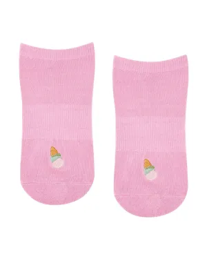 Move Active Classic Low Rise Grip Socks - Pink Gelato