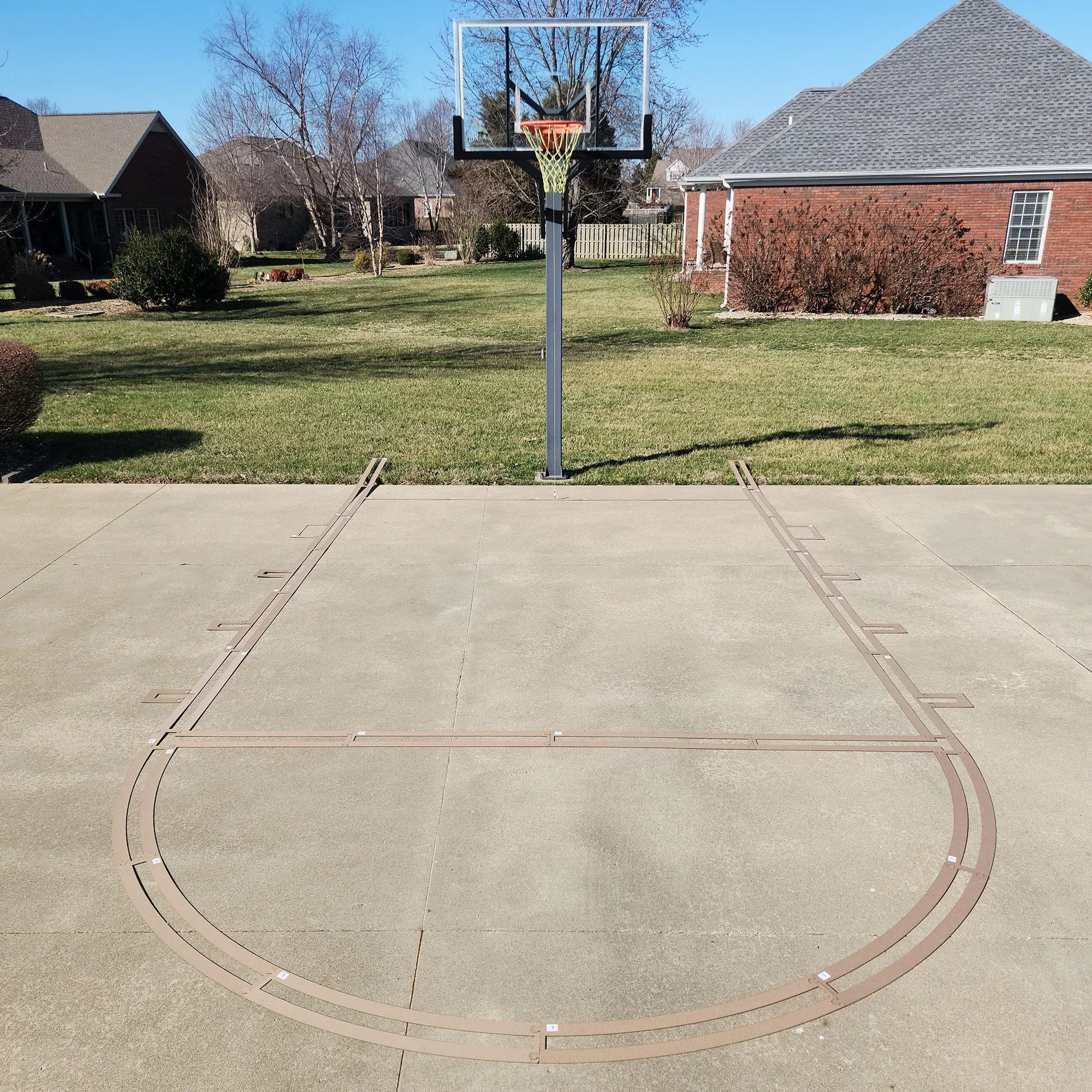 Murray Sporting Goods Basketball Free Throw Lane Court Marking Stencil Kit