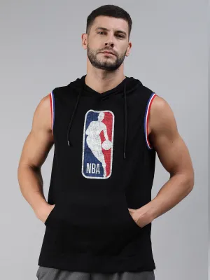 NBA: Classic Crest Sleeveless Hoodie - Black