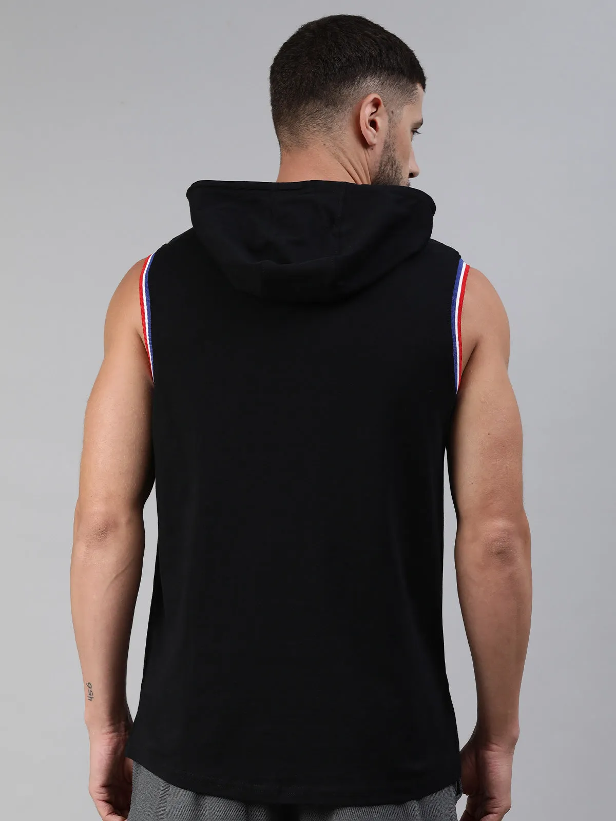 NBA: Classic Crest Sleeveless Hoodie - Black