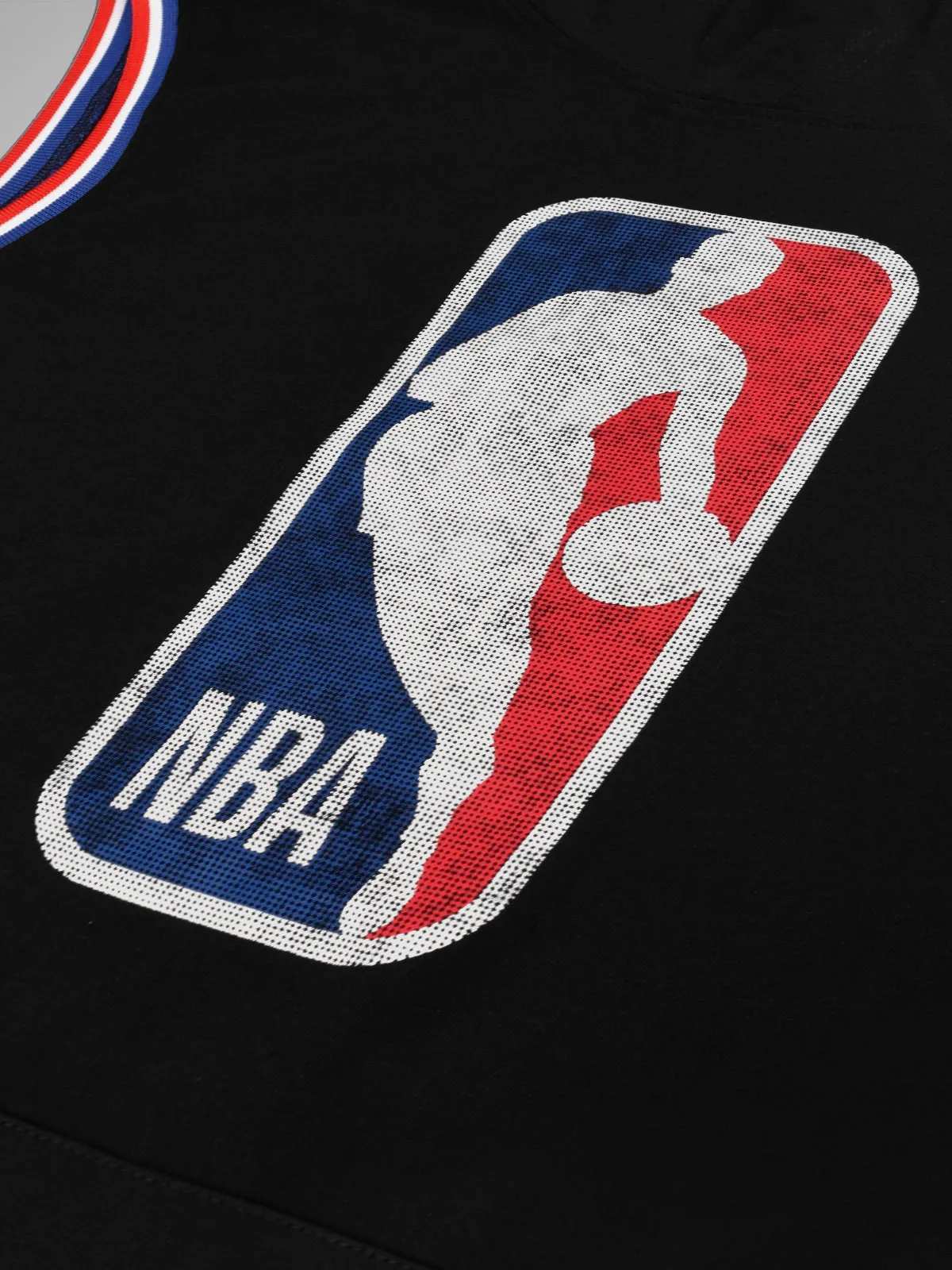 NBA: Classic Crest Sleeveless Hoodie - Black