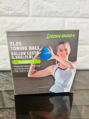New IRON BODY TONING BALL 2LB! ideal for pilates, yoga, and upper body weight training and assist in increasing intensity and improving core stability.