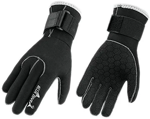 NEW Professional 3mm Neoprene Wetsuit Gloves Scuba Diving Gloves Non-Slip Water Snorkeling Kayaking Sailing Surfing Spearfishing Water Sports Gloves Wear-Resistant Winter Swimming Gloves for Men Women, Sz L