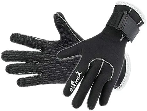 NEW Professional 3mm Neoprene Wetsuit Gloves Scuba Diving Gloves Non-Slip Water Snorkeling Kayaking Sailing Surfing Spearfishing Water Sports Gloves Wear-Resistant Winter Swimming Gloves for Men Women, Sz L