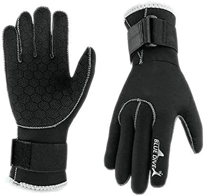NEW Professional 3mm Neoprene Wetsuit Gloves Scuba Diving Gloves Non-Slip Water Snorkeling Kayaking Sailing Surfing Spearfishing Water Sports Gloves Wear-Resistant Winter Swimming Gloves for Men Women, Sz L