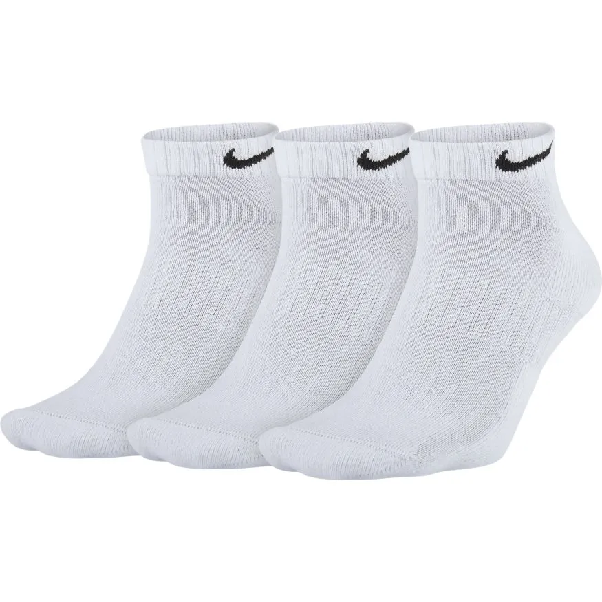 Nike Everyday Cushioned Training Low Socks -  White/Black (3 Pairs)
