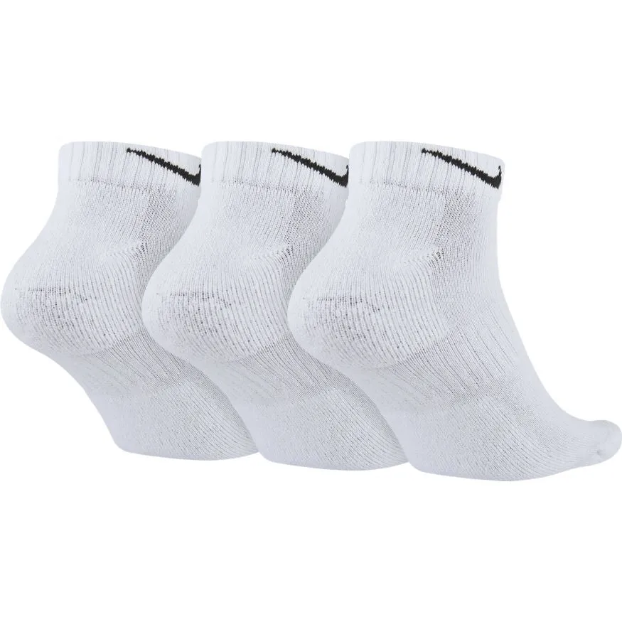 Nike Everyday Cushioned Training Low Socks -  White/Black (3 Pairs)