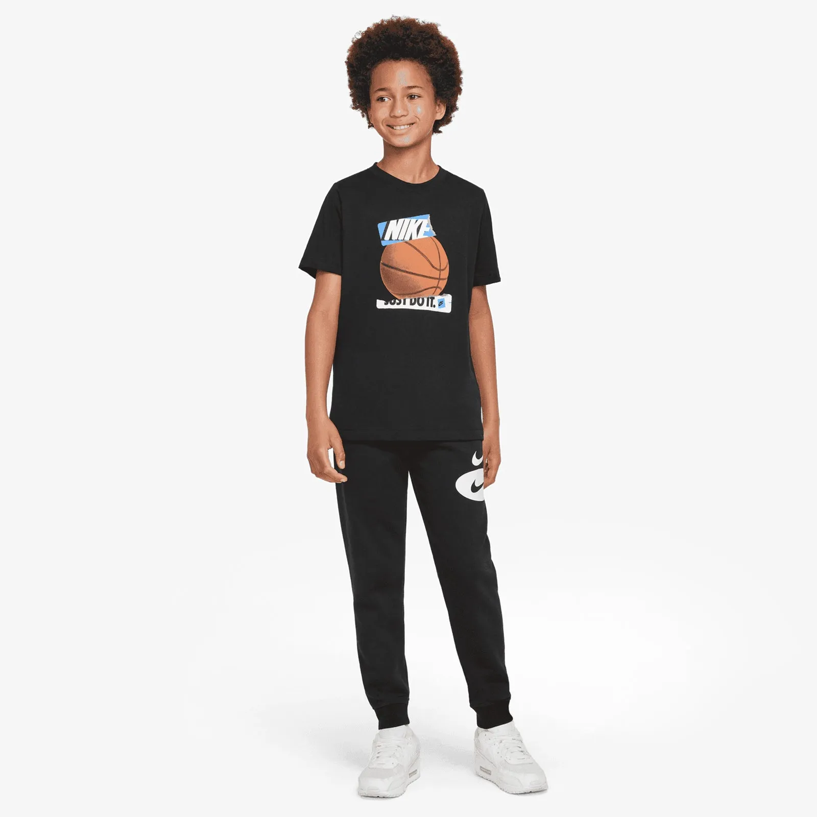 Nike 'Just Do It' Basketball Youth Tee - Black