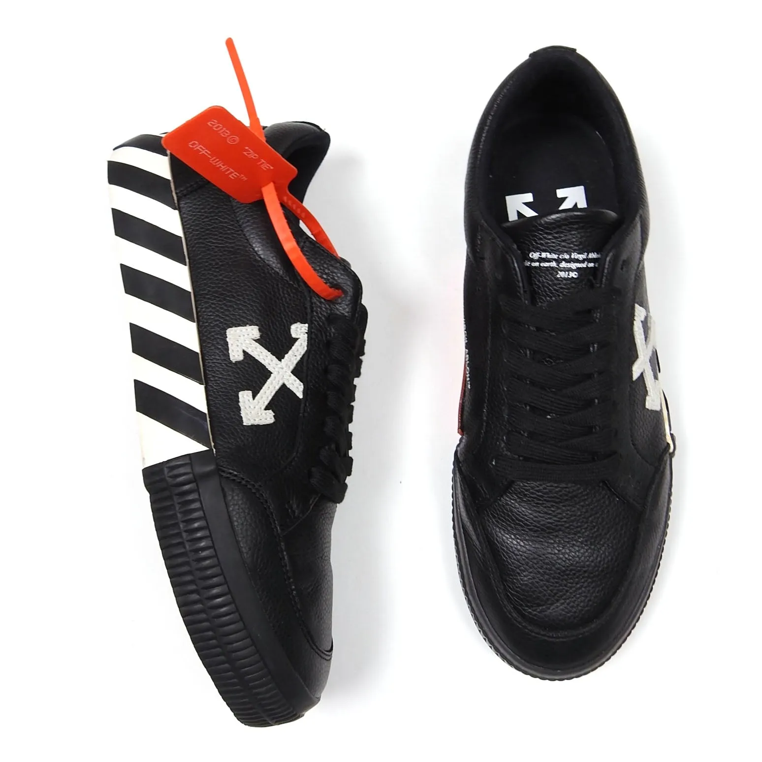 Off-White Low Vulcanized Sneakers Black/White Size 41 || US 8