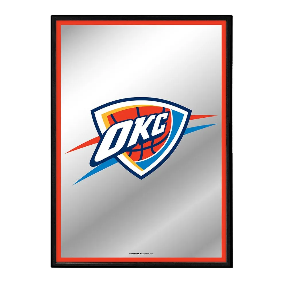 Oklahoma City Thunder: Framed Mirrored Wall Sign
