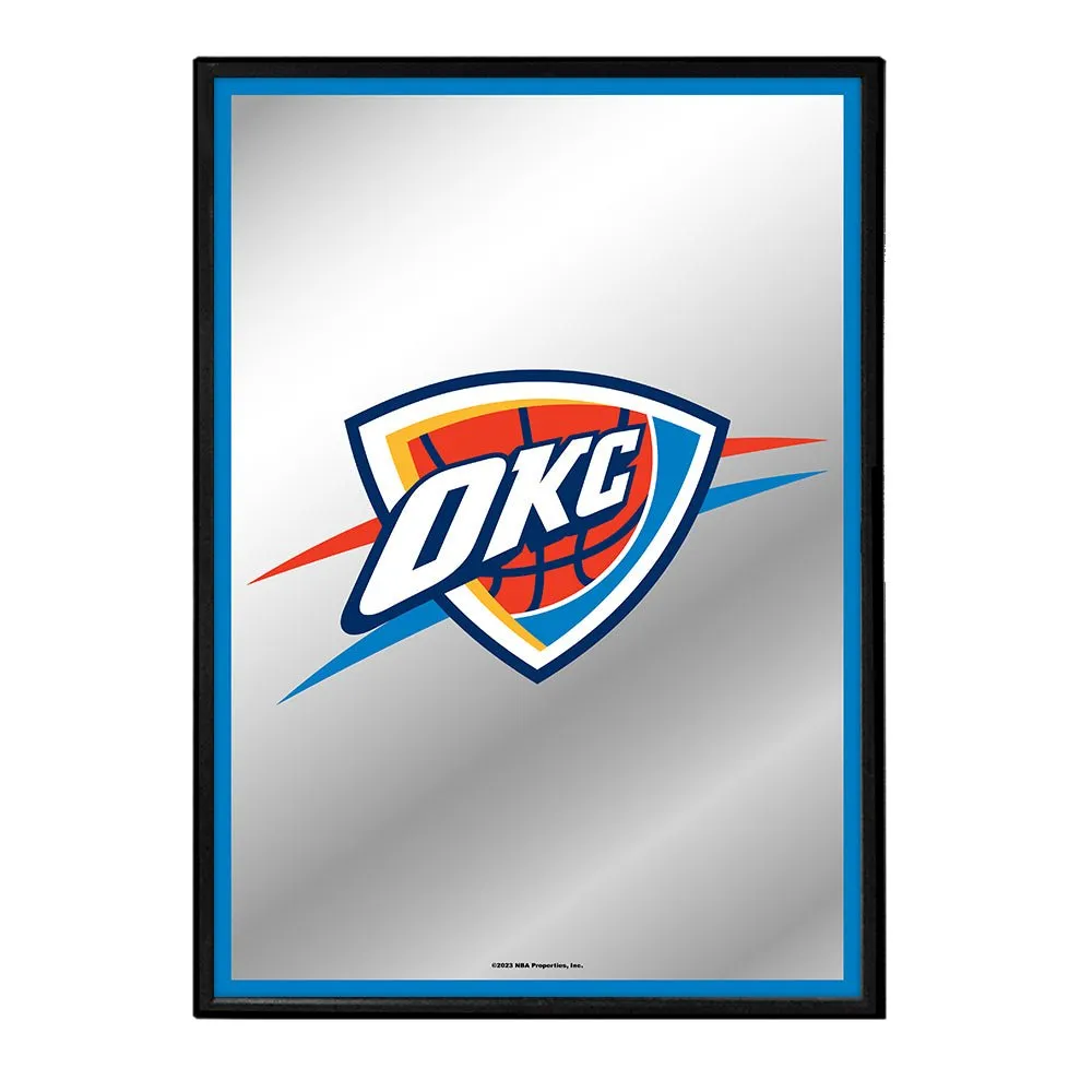 Oklahoma City Thunder: Framed Mirrored Wall Sign