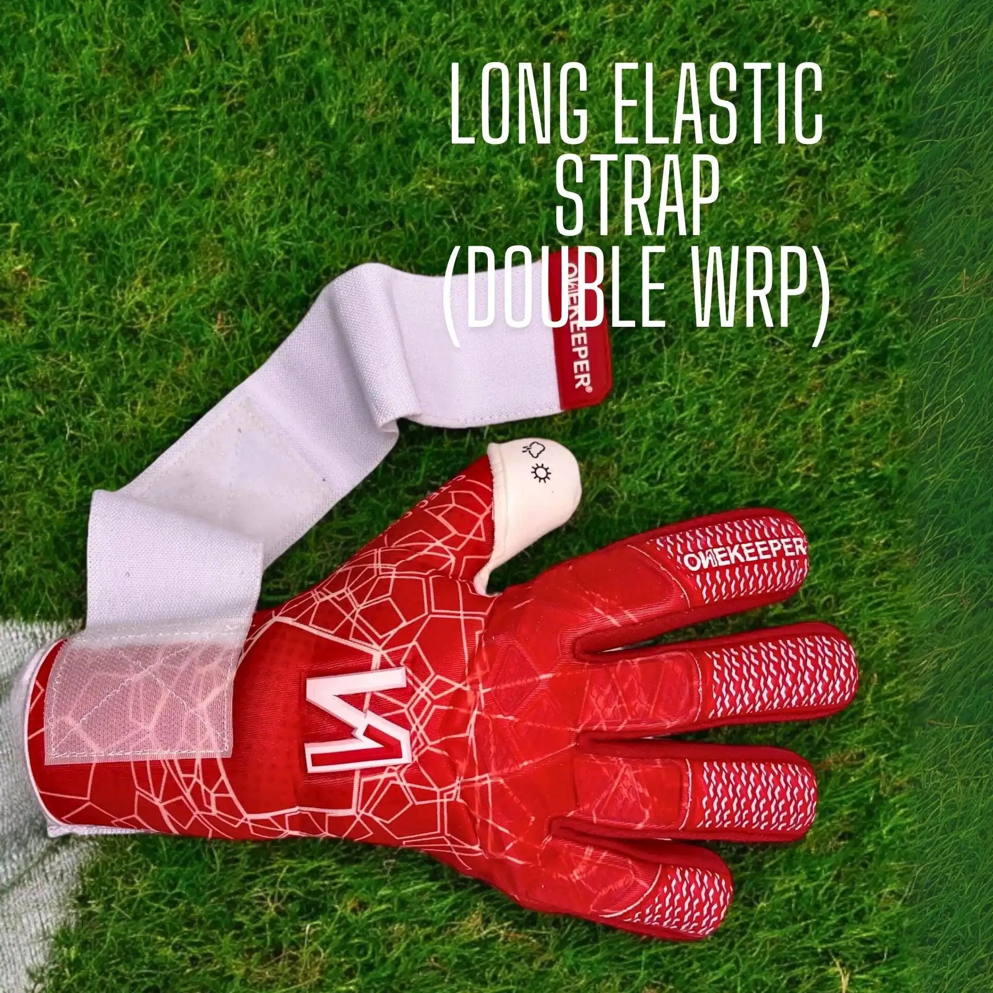 ONEKEEPER C-TEC Red and White - Pro Goalkeeper Gloves Sizes 8 to 12