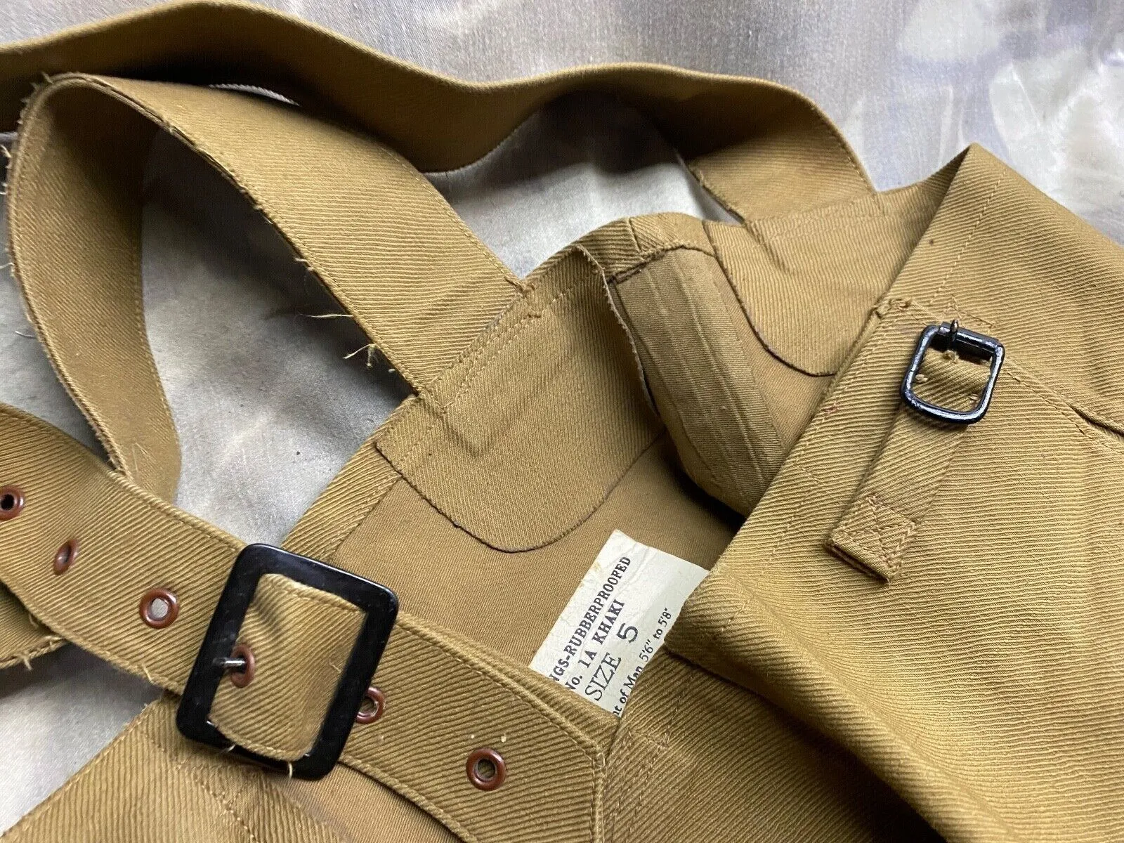 Original WW2 British Army Despatch Rider's Waterproof Trousers Superb Condi