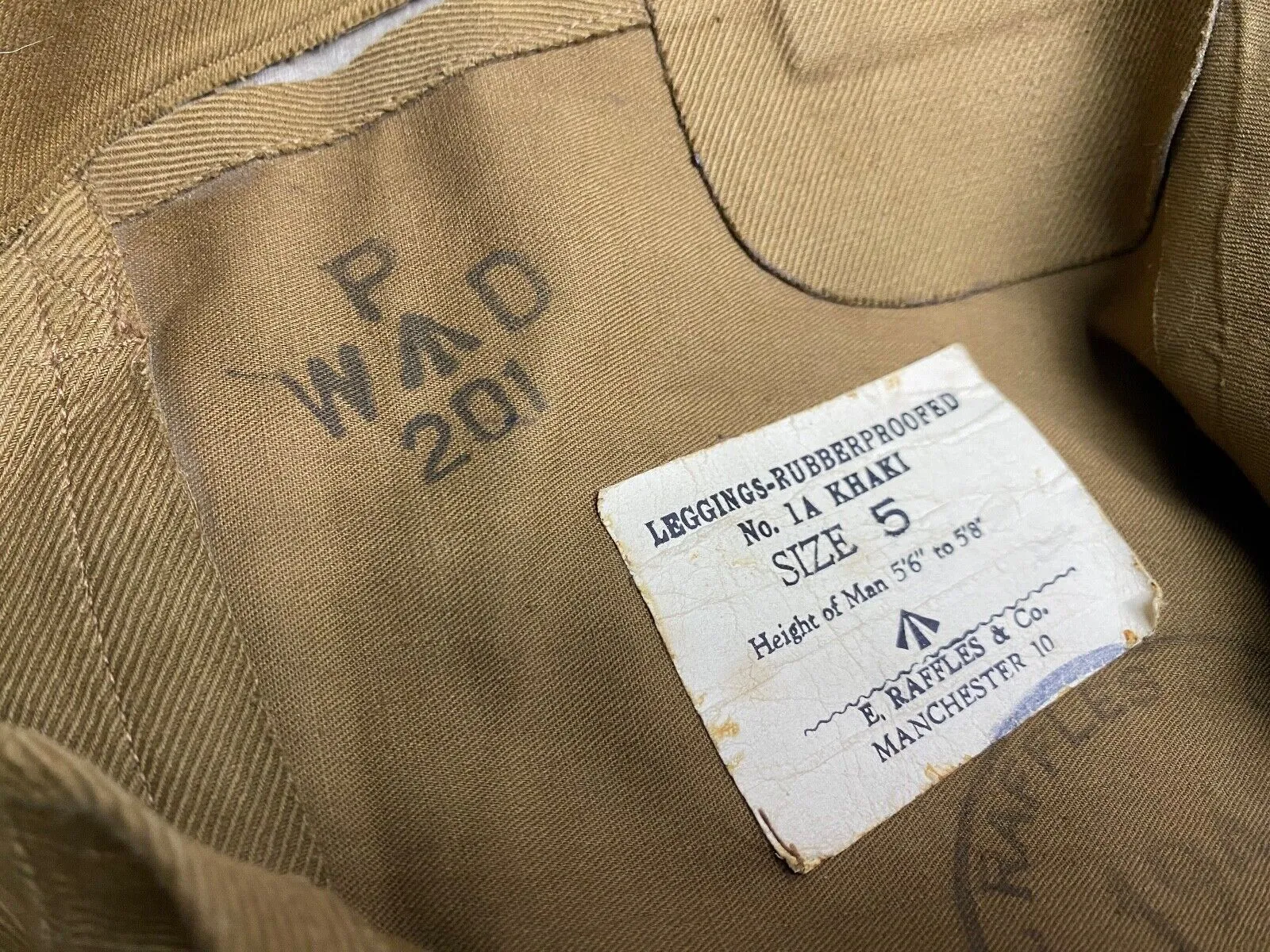 Original WW2 British Army Despatch Rider's Waterproof Trousers Superb Condi