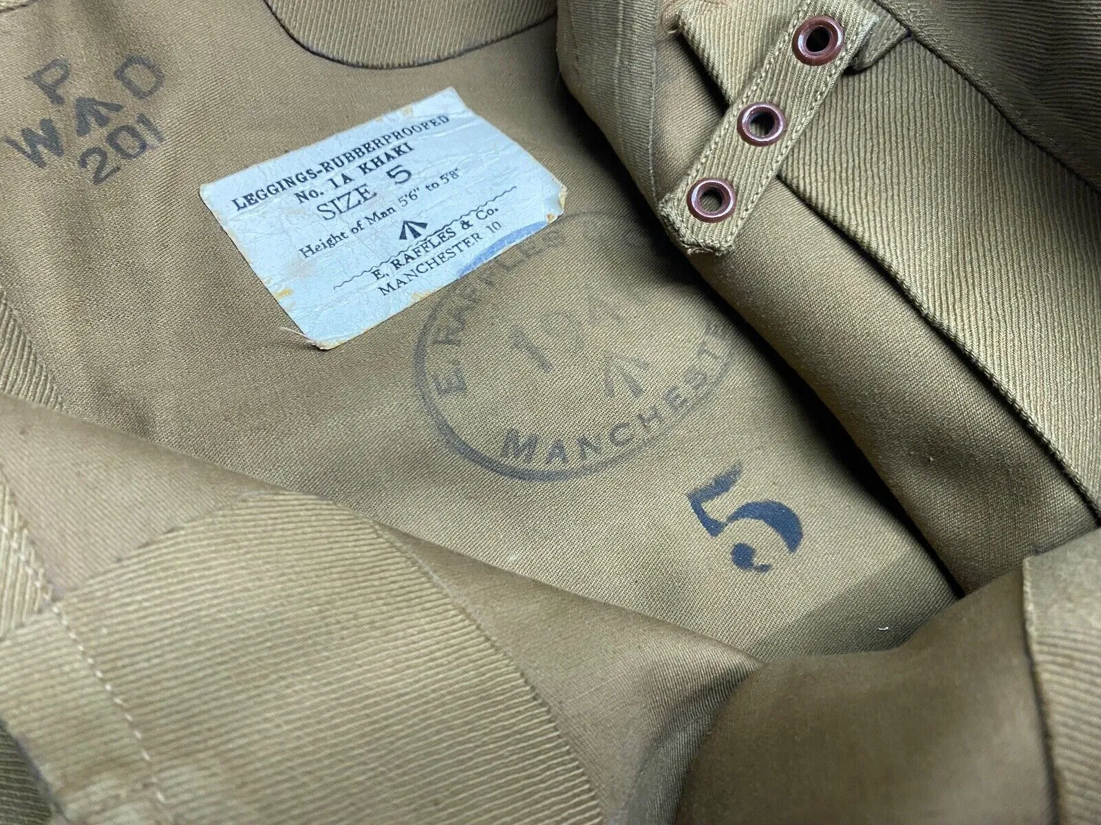 Original WW2 British Army Despatch Rider's Waterproof Trousers Superb Condi