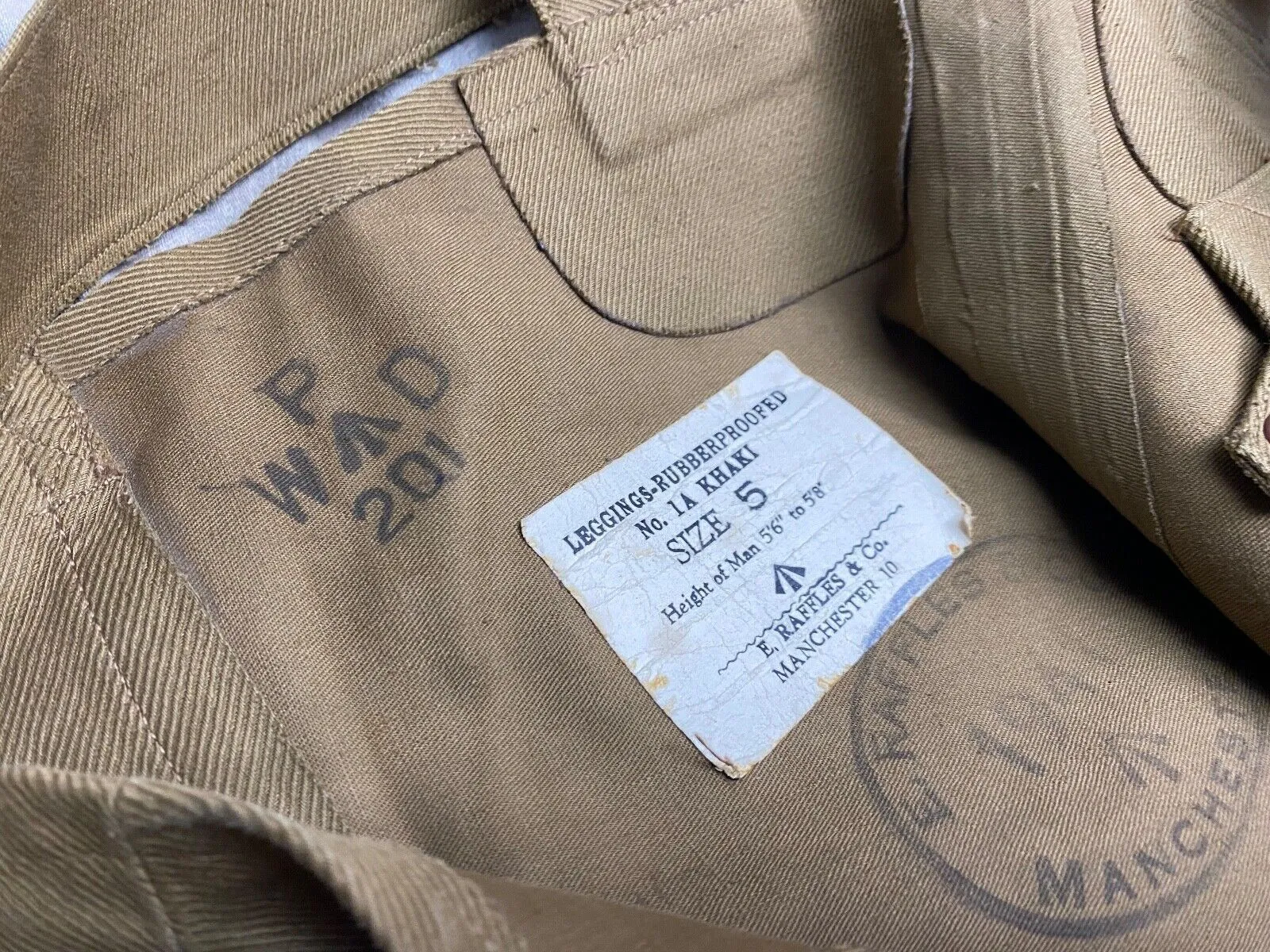 Original WW2 British Army Despatch Rider's Waterproof Trousers Superb Condi