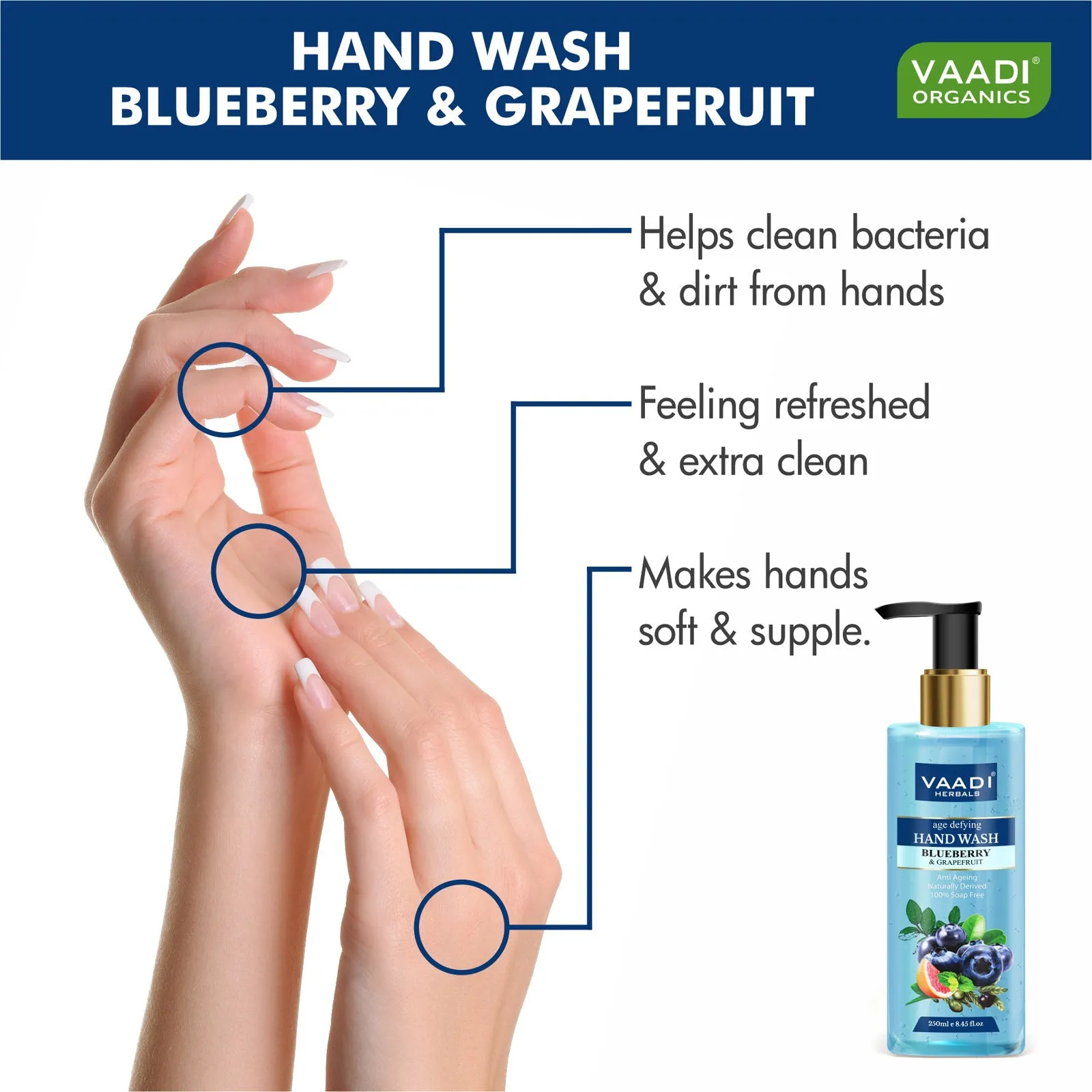 Pack of 3 Age Defying Blueberry & Grapefruit Hand Wash (250 ml x 3)