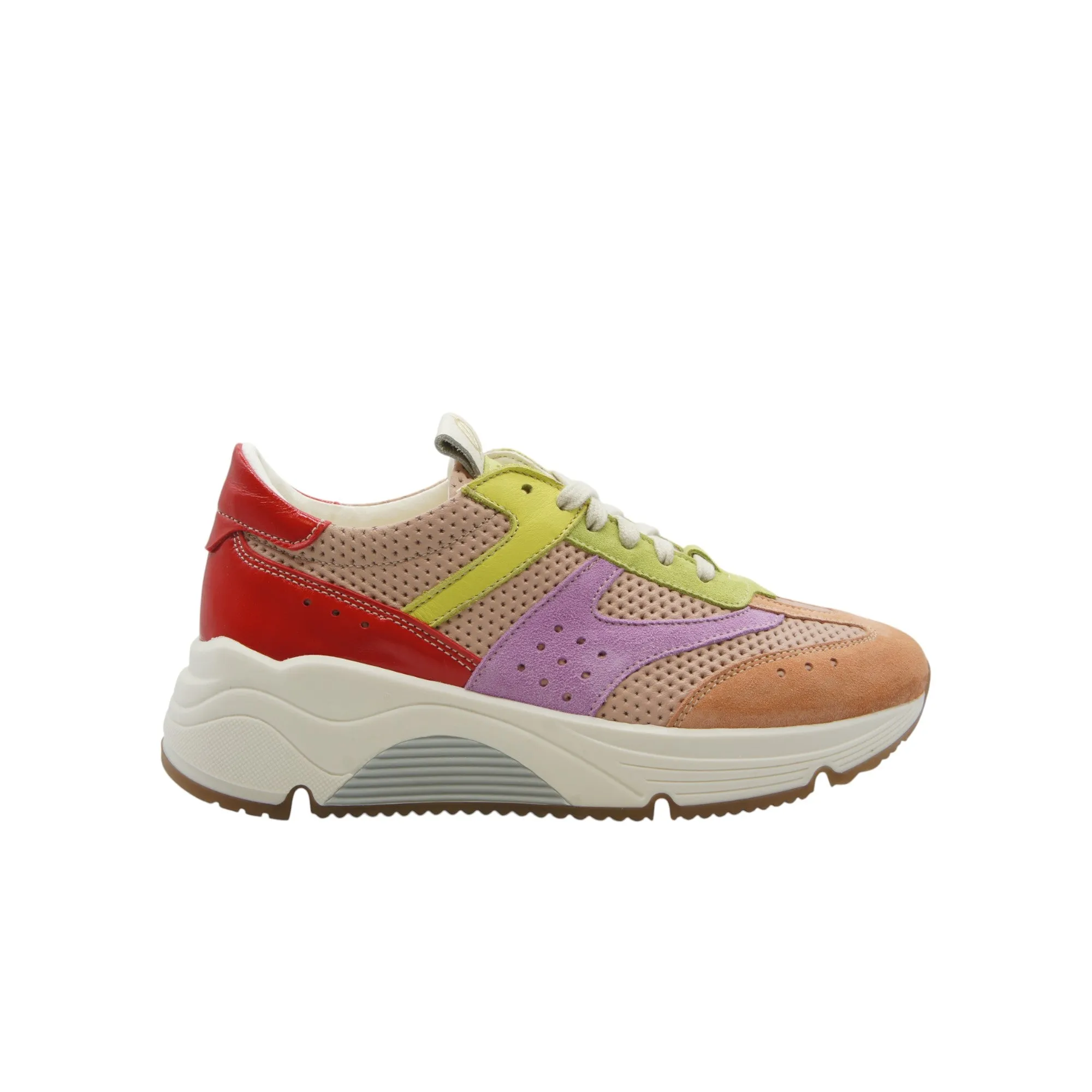 Perforated Leather Running Shoes D770