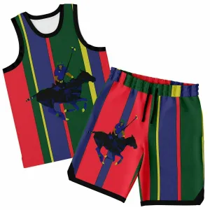 Polo Carib Striped Basketball Jersey and Shorts Set