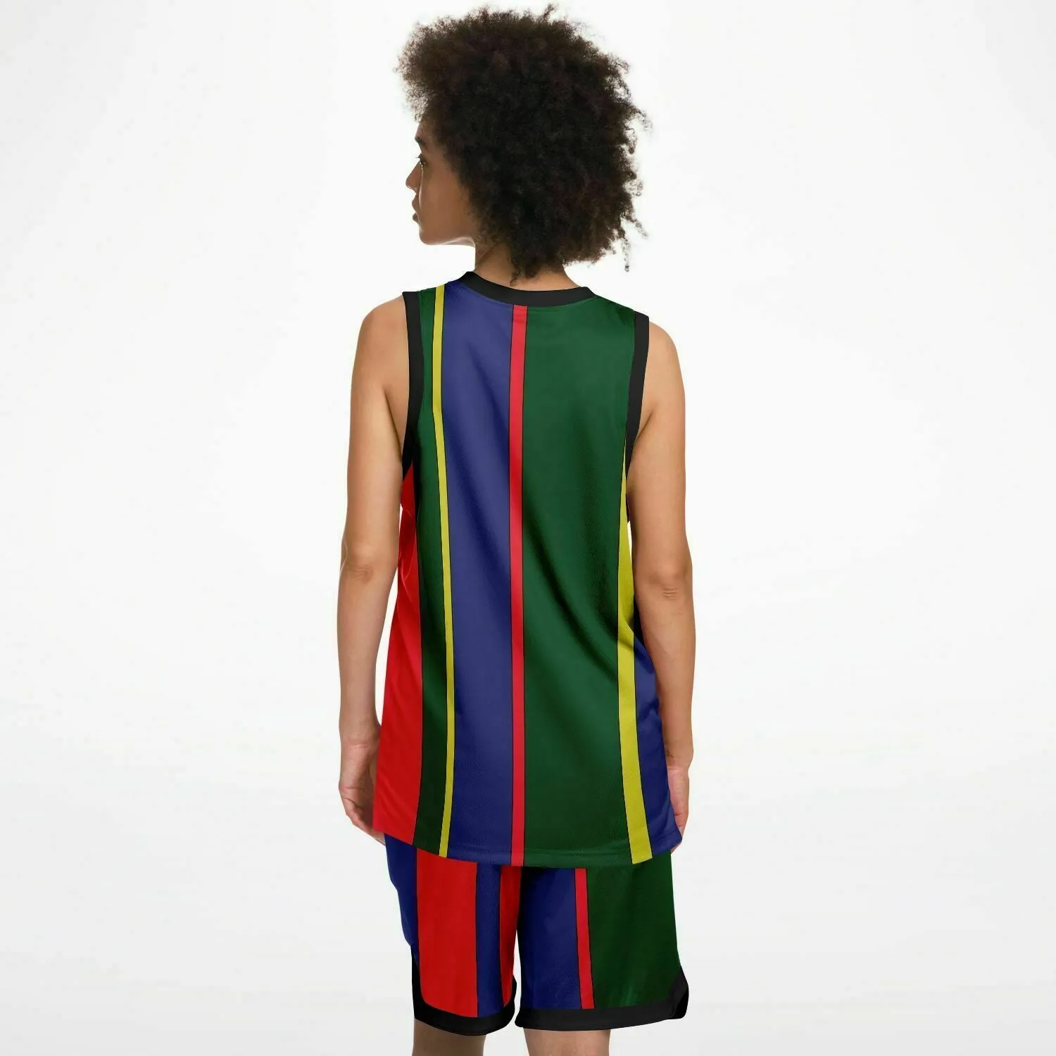 Polo Carib Striped Basketball Jersey and Shorts Set