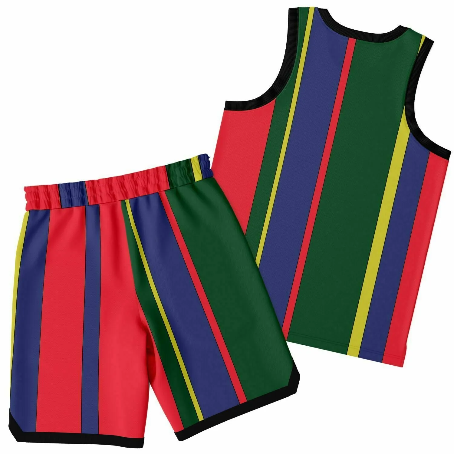 Polo Carib Striped Basketball Jersey and Shorts Set