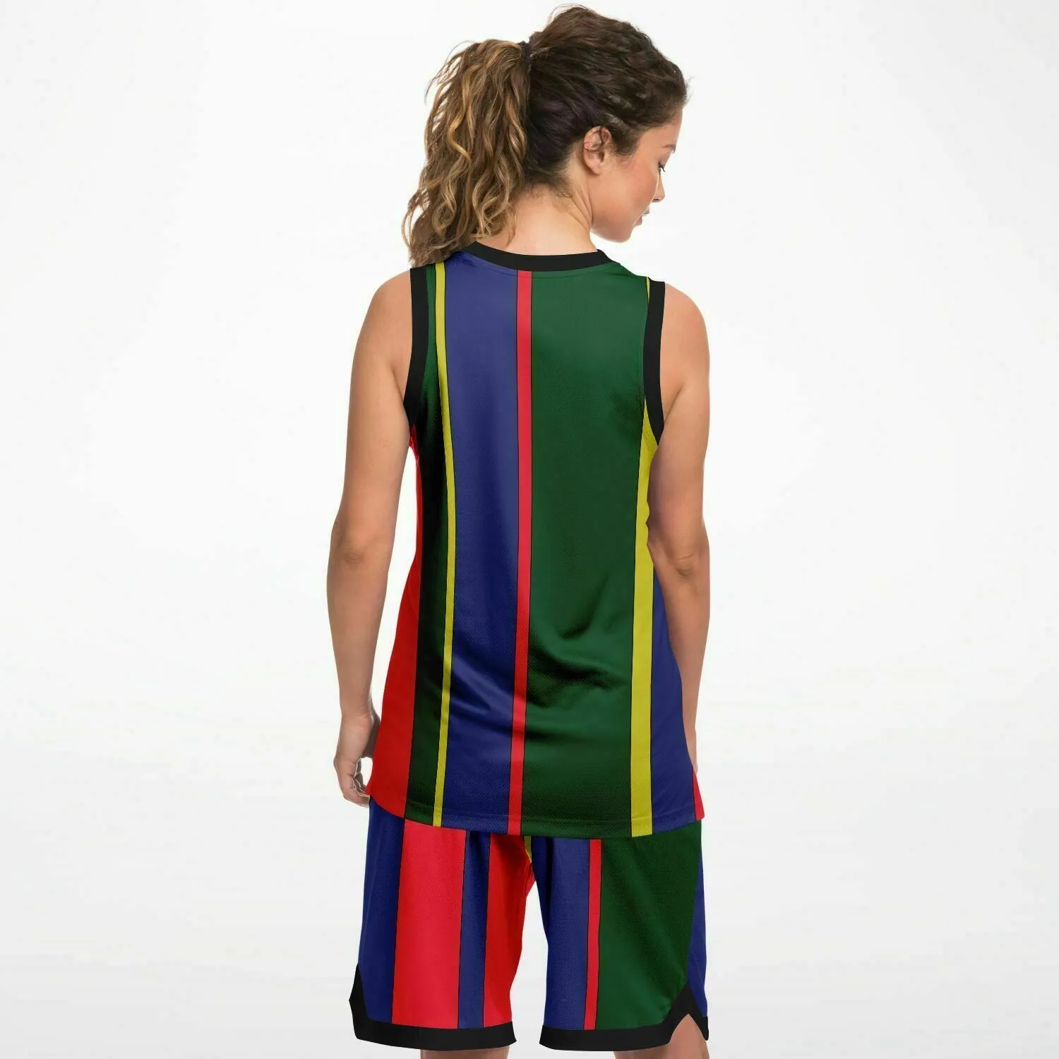 Polo Carib Striped Basketball Jersey and Shorts Set