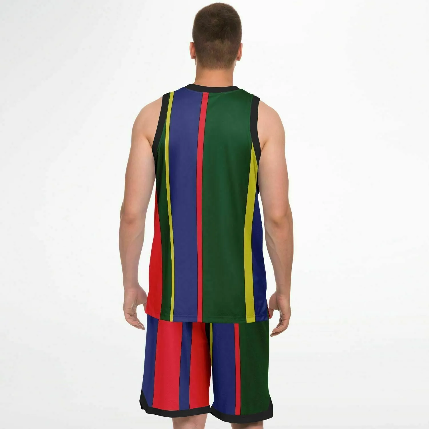 Polo Carib Striped Basketball Jersey and Shorts Set