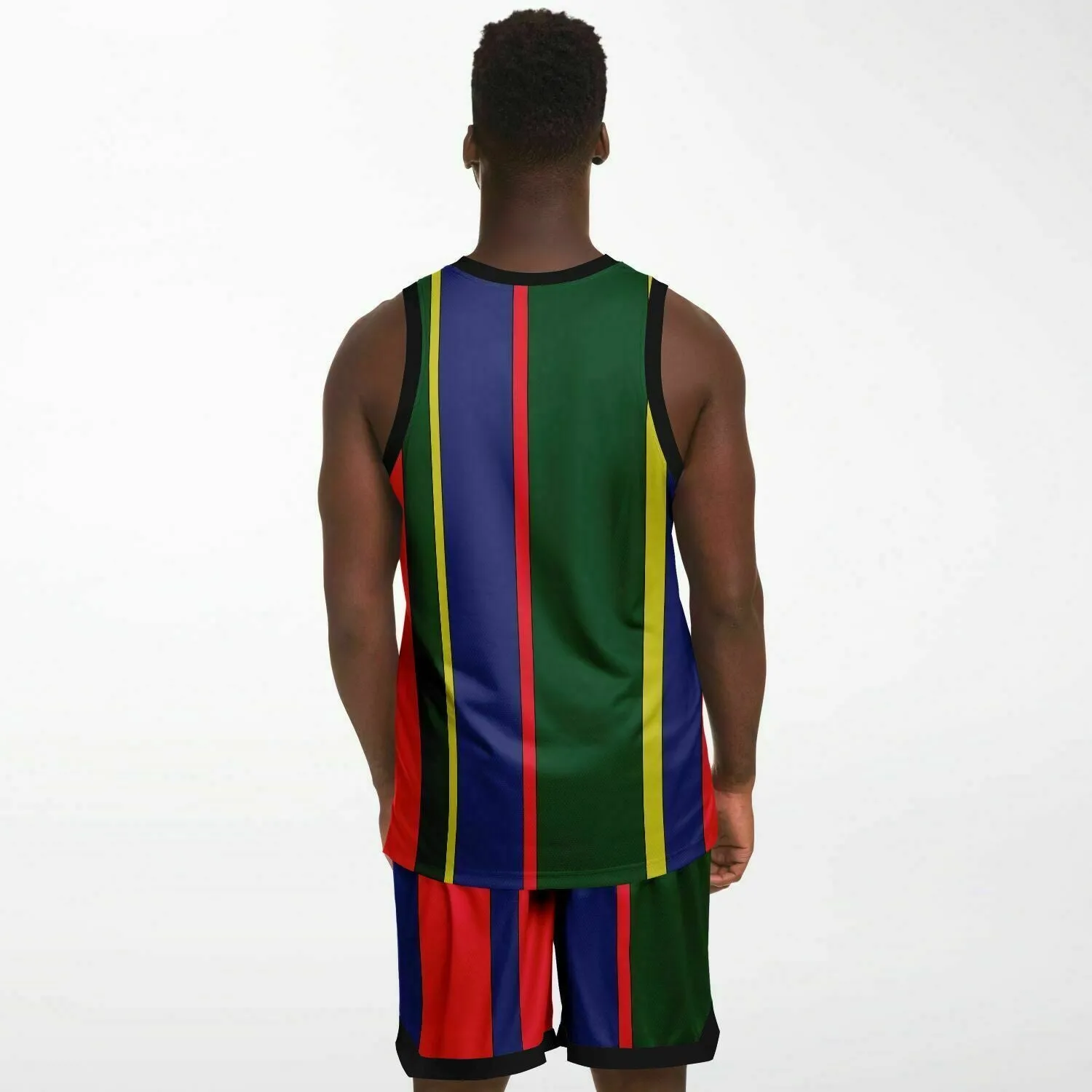 Polo Carib Striped Basketball Jersey and Shorts Set