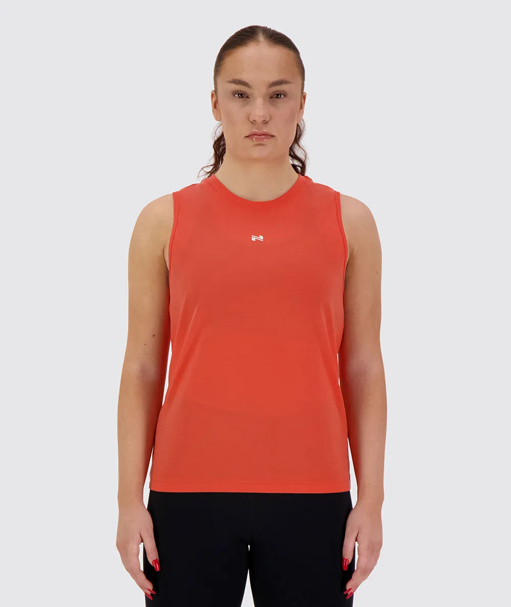 Poppy Red Muscle Tank Top  (OUTLET)