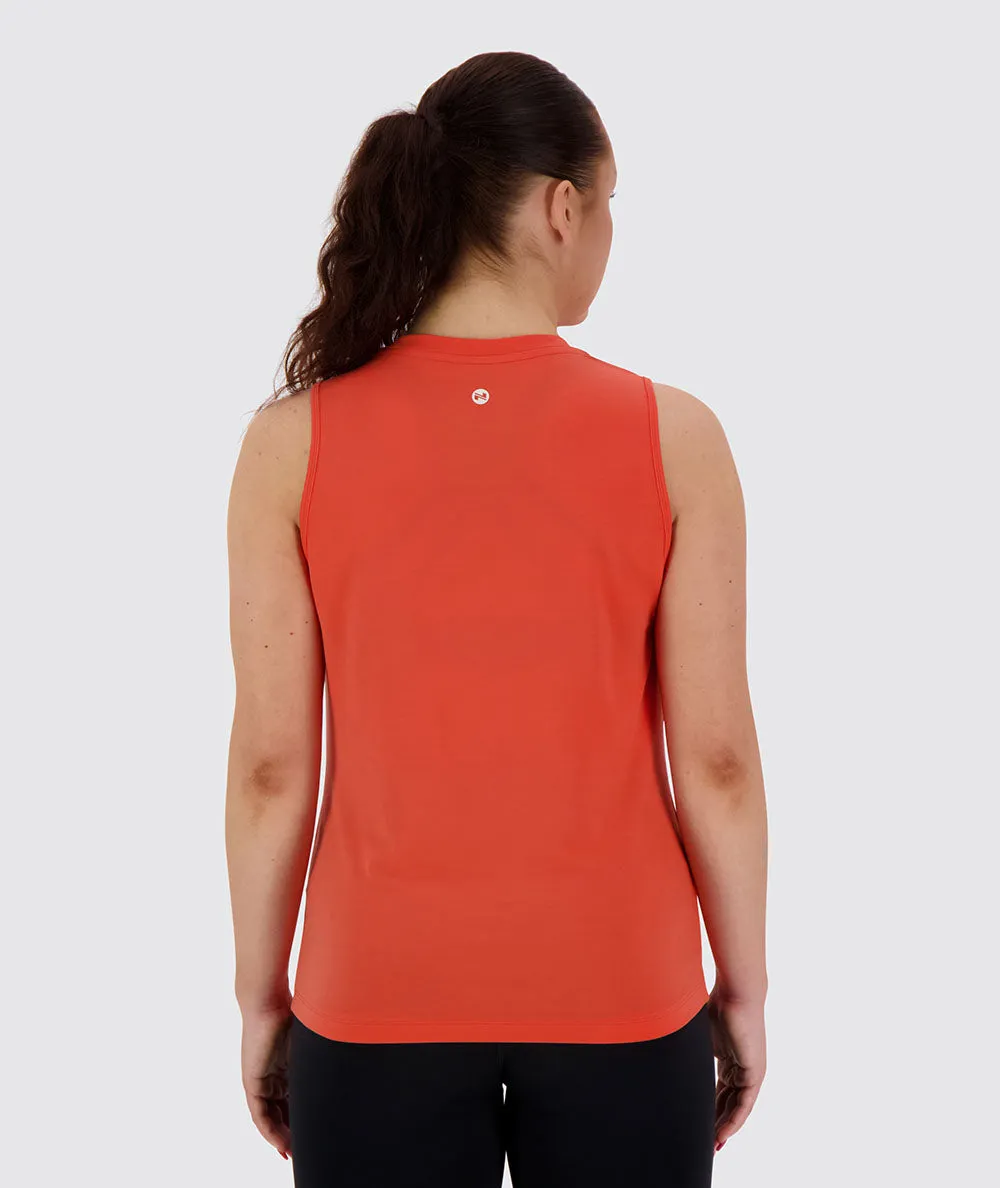 Poppy Red Muscle Tank Top  (OUTLET)